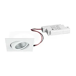 Luz downlight cuadrado, regulable IP65, blanco regulable