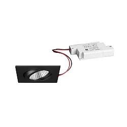 Luminaria empotrable IP65, brillante, negro, transparente  6W 650lm 3000K 20-40° 20-40° CRI 80-89