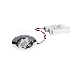 Luz downlight redondo, regulable IP20, cromo regulable