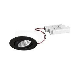 Luz downlight redondo, regulable IP20, negro regulable
