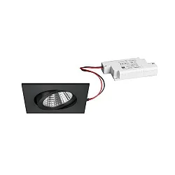 Luminaria empotrable IP20, brillante, negro, transparente regulable 7W 740lm 3000K 20-40° 20-40° CRI 80-89