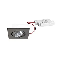Luz downlight angular, regulable IP20, titán regulable