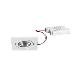 Luminaria empotrable, brillante, blanco  6W 680lm 3000K 20-40° 20-40° CRI 80-89