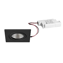 Luminaria empotrable ITANSA S BB16 rígido, cuadrado LED IP54, negro regulable 6W 680lm 3000K 20-40° 20-40° CRI 80-89