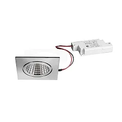 Luz downlight BB16 angular, regulable IP54, acero inoxidable regulable