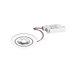 Luminaria empotrable IP20, brillante, transparente, blanco  6W 660lm 3000K 20-40° 20-40° CRI 80-89