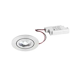 Luminaria empotrable IP20, brillante, transparente regulable 6W 660lm 3000K 20-40° 20-40° CRI 80-89