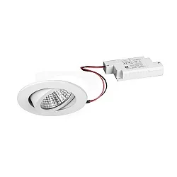 Luminaria empotrable LAKIL-R redondo, giratorio, para estación de trabajo VDU, Dim-To-Warm, juego de 1 IP20
