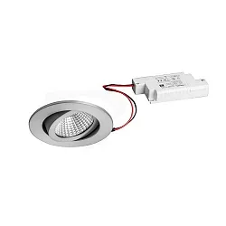 Luz downlight redondo, Dim-To-Warm IP20, aluminio mate regulable