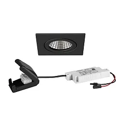 Luminaria empotrable ITANSA S BB16 cuadrado LED IP54, negro mate regulable 6W 680lm 3000K 20-40° 20-40° CRI 80-89