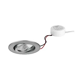 Luz downlight BB03 giratorio, regulable IP20, níquel mate regulable