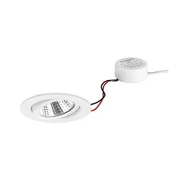 Luminaria empotrable redondo, giratorio IP20, blanco regulable 6W 640lm 3000K 20-40° 20-40° CRI 80-89