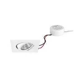 Luminaria empotrable giratorio, cuadrado IP20, blanco regulable 6W 640lm 3000K 20-40° 20-40° CRI 80-89