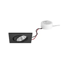 Luminaria empotrable giratorio, cuadrado IP20, negro regulable 6W 640lm 3000K 20-40° 20-40° CRI 80-89