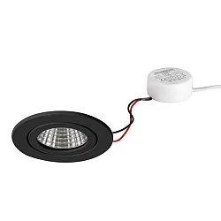 Luminaria empotrable ITANSA R BB15 redondo, rígido LED IP54, negro regulable 6W 680lm 3000K 20-40° 20-40° CRI 80-89