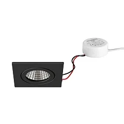 Luminaria empotrable ITANSA S BB16 rígido, cuadrado LED IP54, negro regulable 6W 680lm 3000K 20-40° 20-40° CRI 80-89