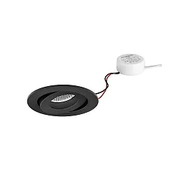 Luminaria empotrable IP20, brillante, negro  7W 680lm 3000K 20-40° 20-40° CRI 80-89