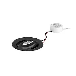 recessed luminaire IP20, glossy, black  7W 680lm 3000K 20-40° 20-40° CRI 80-89