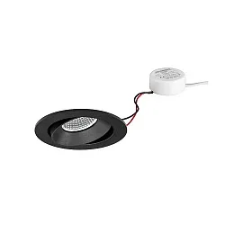 Luminaria empotrable IP20, brillante, negro  7W 680lm 3000K 20-40° 20-40° CRI 80-89