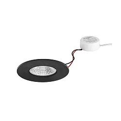 Luminaria empotrable IP65, brillante, negro 7W 620lm 3000K 20-40° 20-40° CRI 80-89