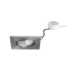 Luminaria empotrable IP65, brillante, níquel  7W 620lm 3000K 20-40° 20-40° CRI 80-89
