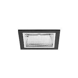 ceiling recessed luminaire APOLLO MINI square, direct IP20, silver, transparent dimmable