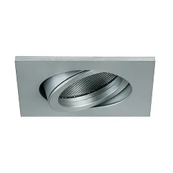 Recessed loudspeaker 3/4W, 20 Ohm, square, DA Ø 6.8cm, IP20, swivelling, matt alu