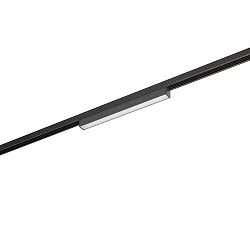 Luminaria lineal para raíl PEPA LINEAR 30CM OPAL rígido, controlable por DALI IP20, negro mate regulable