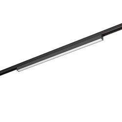Luminaria lineal para raíl PEPA LINEAR 60CM OPAL rígido, controlable por DALI IP20, negro mate regulable