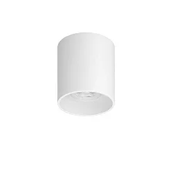 Luminaria de superficie TURN-R GU10 de 1 llama, cilíndrico, rígido IP20, blanco mate regulable