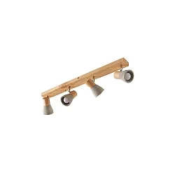 ceiling luminaire BOLORIA 4 flames, adjustable E14 IP20, light wood dimmable