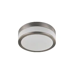 Luminaria de pared y techo EREVAN Ø 23CM de 2 llamas E27 IP44, níquel mate regulable