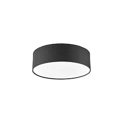 Luminaria de techo TIM Ø 40CM Arriba-Abajo, con difusor E27 IP20, níquel mate regulable