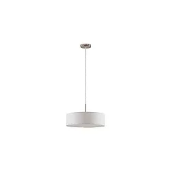 pendant luminaire TIM Ø 40CM up / down, with diffuser E27 IP20, nickel matt dimmable