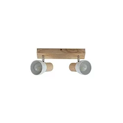 ceiling luminaire ELTASSO 2 flames, adjustable E14 IP20, light wood dimmable