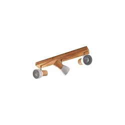 ceiling luminaire ELTASSO 3 flames, adjustable E14 IP20, light wood dimmable