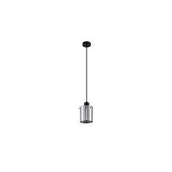 Luminaria colgante MURRAY de 1 llama, cilíndrico E27 IP20, negro mate regulable