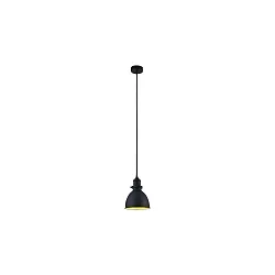 Luminaria colgante DAPHNE de 1 llama E27 IP20, negro mate regulable