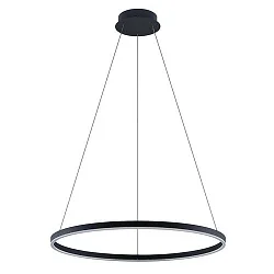 pendant luminaire GRAHAM 1-fold, ring shape IP20, black matt dimmable