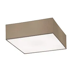 Ceiling luminaire SOFT CUBE 58 x 58cm, 5 x E27 max. 60W, shade chintz light brown / diffuser PC