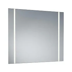 Espejo con iluminación MIRROR de 2 llamas IP44, satinado 