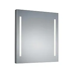 Espejo con iluminación MIRROR de 2 llamas IP44, satinado 