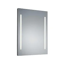 Espejo con iluminación MIRROR de 2 llamas IP44, satinado 