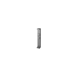 Luminaria para balizas ALOR doble, angular, corto, con enchufe IP44, recubrimiento con polvo, gris grafito 