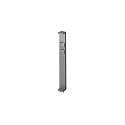 Luminaria para balizas ALOR doble, angular, lang, con enchufe IP44, recubrimiento con polvo, gris grafito 