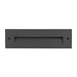 Luminaria empotrable para exteriores angular IP65, negro 