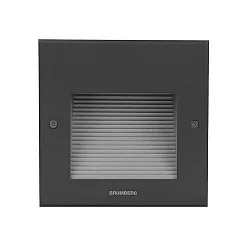 Luminaria empotrable para exteriores cuadrado IP65, negro 