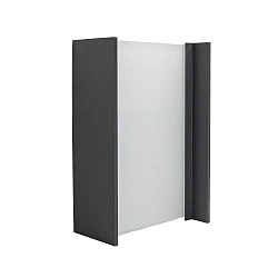 Luminaria de pared para exteriores AKIMISKI angular, conmutable, con difusor IP65/IP44, antracita 