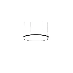 Luminaria colgante ANDROS IN Ø 120CM controlable por Matter IP20, recubrimiento con polvo, negro mate regulable
