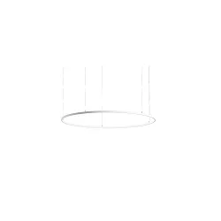 Luminaria colgante ANDROS IN Ø 180CM controlable por Matter IP20, recubrimiento con polvo, negro mate regulable